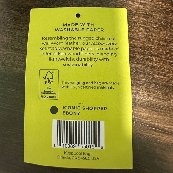 Out of the Woods sustainable tote bag. Washable paper tote. Leather lookalike - Picture 3 of 4